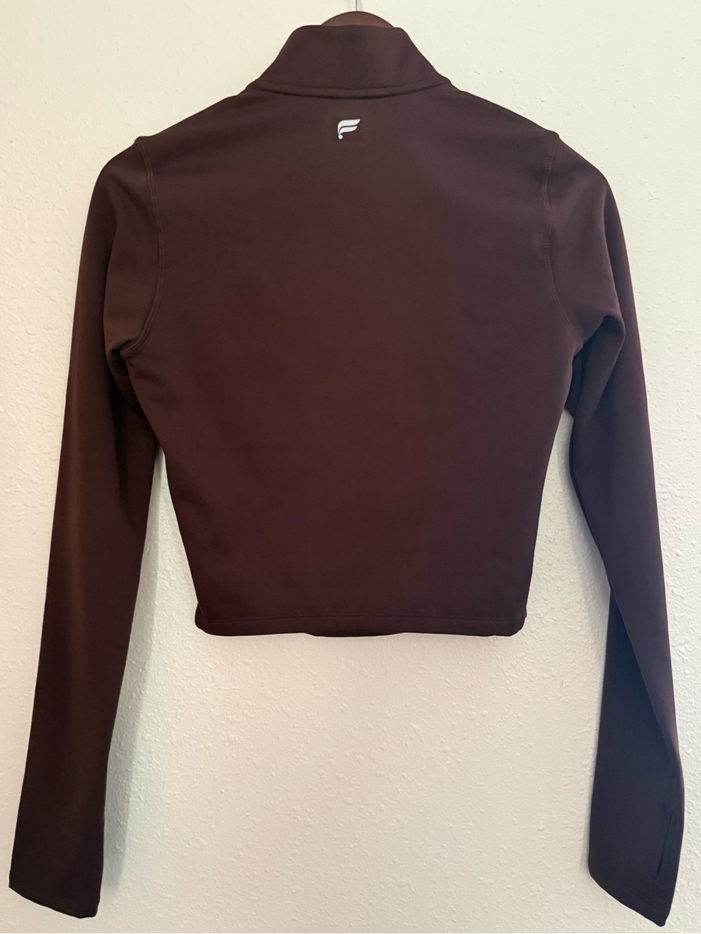 Fabletics New Cold Weather Long Sleeve Half Zip Cacao XS